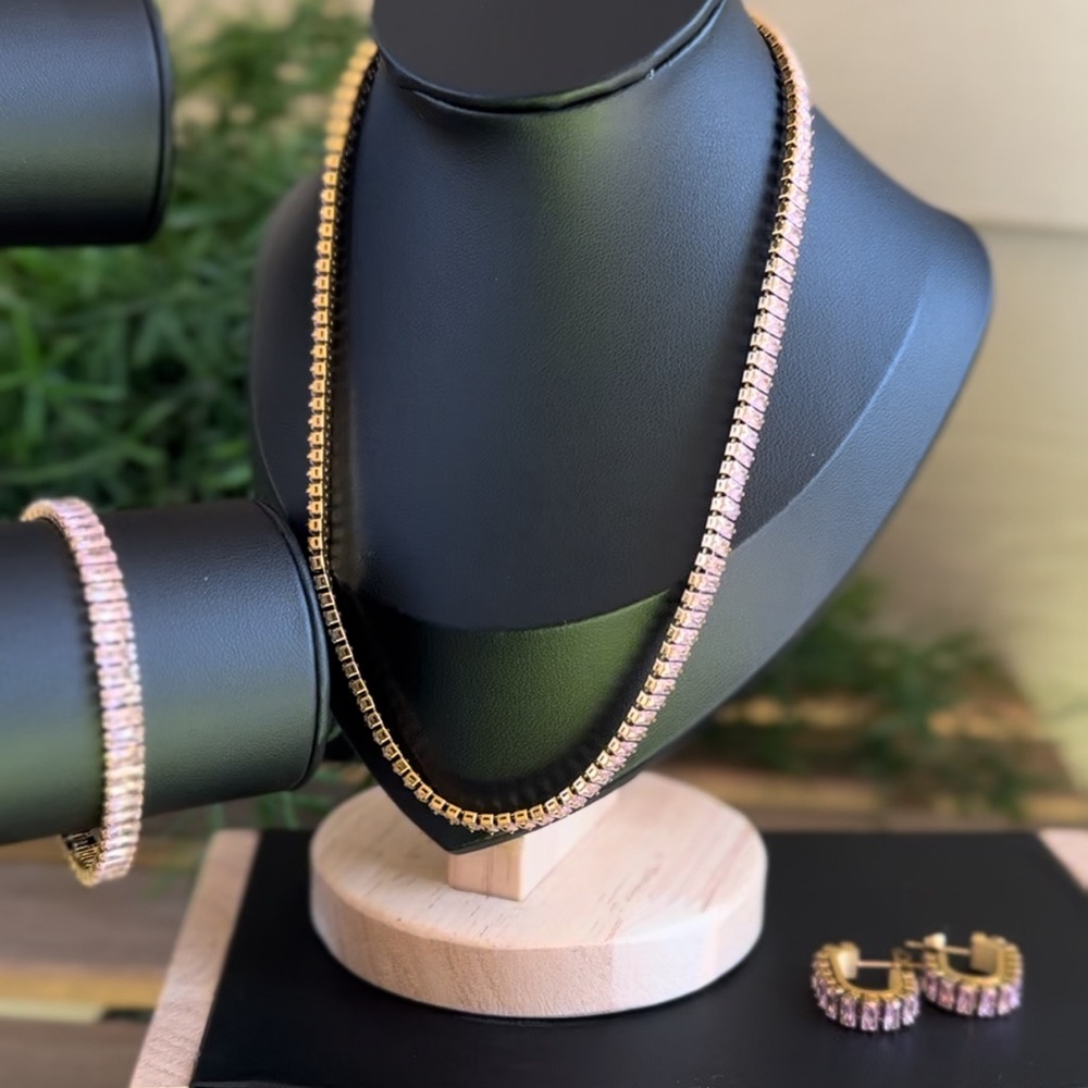 Pink CZ Set - Picture 6 of 6